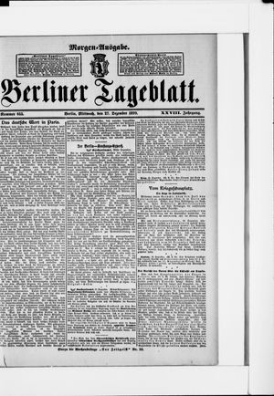 Berliner Tageblatt und Handels-Zeitung vom 27.12.1899