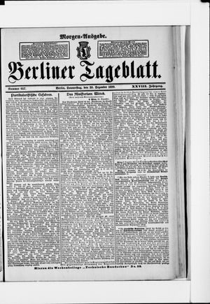 Berliner Tageblatt und Handels-Zeitung vom 28.12.1899