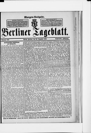 Berliner Tageblatt und Handels-Zeitung vom 29.12.1899