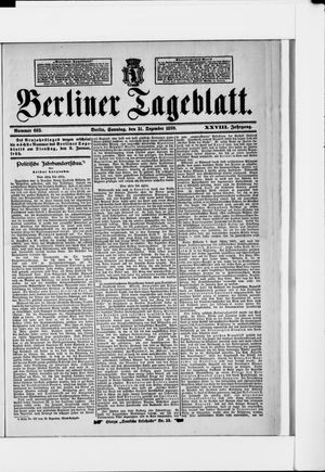 Berliner Tageblatt und Handels-Zeitung vom 31.12.1899
