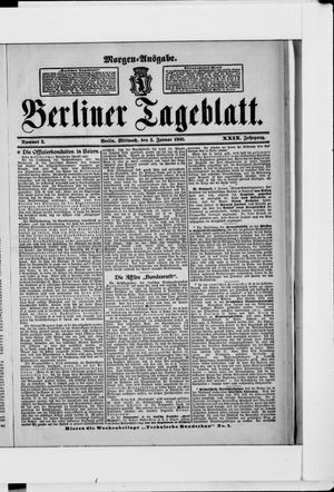 Berliner Tageblatt und Handels-Zeitung vom 03.01.1900
