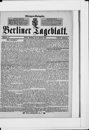 Berliner Tageblatt und Handels-Zeitung vom 09.01.1900