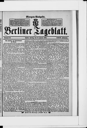 Berliner Tageblatt und Handels-Zeitung on Jan 12, 1900