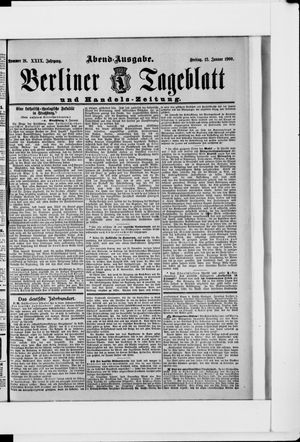 Berliner Tageblatt und Handels-Zeitung on Jan 12, 1900