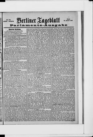 Berliner Tageblatt und Handels-Zeitung on Jan 13, 1900