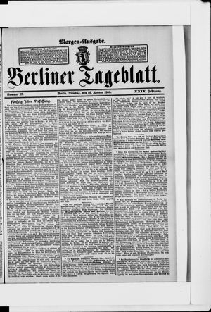 Berliner Tageblatt und Handels-Zeitung vom 16.01.1900