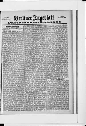 Berliner Tageblatt und Handels-Zeitung vom 17.01.1900
