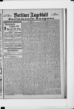 Berliner Tageblatt und Handels-Zeitung vom 19.01.1900