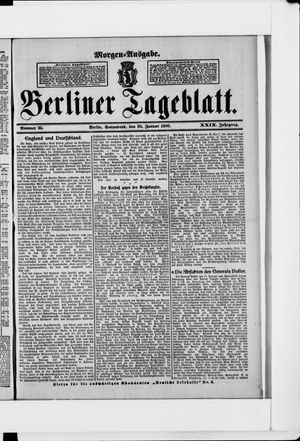 Berliner Tageblatt und Handels-Zeitung vom 20.01.1900