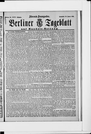 Berliner Tageblatt und Handels-Zeitung on Jan 20, 1900