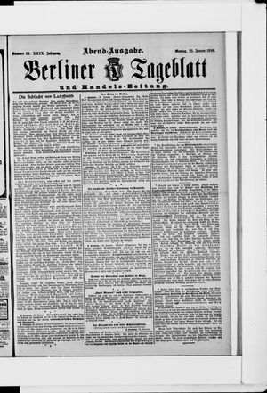 Berliner Tageblatt und Handels-Zeitung vom 22.01.1900