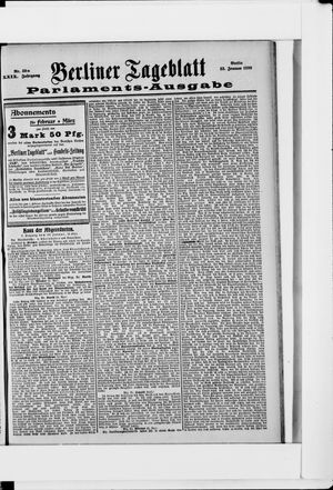 Berliner Tageblatt und Handels-Zeitung vom 23.01.1900