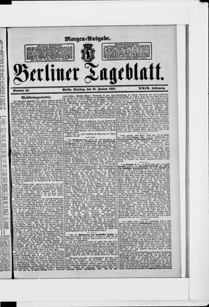 Berliner Tageblatt und Handels-Zeitung on Jan 23, 1900