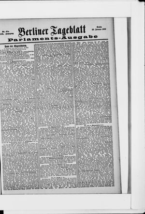 Berliner Tageblatt und Handels-Zeitung vom 25.01.1900