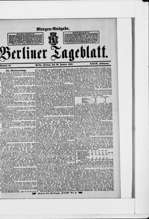 Berliner Tageblatt und Handels-Zeitung on Jan 26, 1900