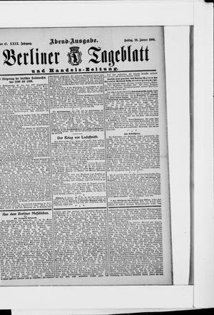 Berliner Tageblatt und Handels-Zeitung vom 26.01.1900