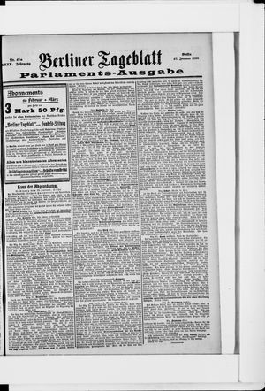 Berliner Tageblatt und Handels-Zeitung vom 27.01.1900