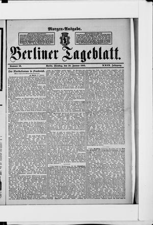 Berliner Tageblatt und Handels-Zeitung vom 30.01.1900