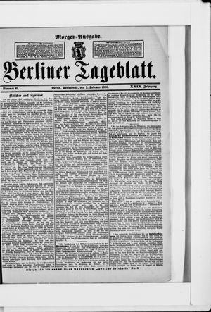 Berliner Tageblatt und Handels-Zeitung vom 03.02.1900