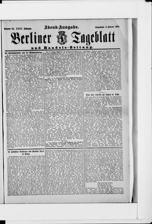 Berliner Tageblatt und Handels-Zeitung vom 03.02.1900