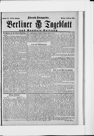 Berliner Tageblatt und Handels-Zeitung vom 05.02.1900