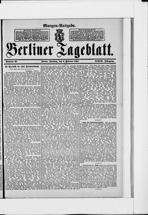 Berliner Tageblatt und Handels-Zeitung on Feb 6, 1900