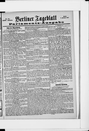 Berliner Tageblatt und Handels-Zeitung on Feb 7, 1900