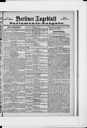 Berliner Tageblatt und Handels-Zeitung vom 09.02.1900