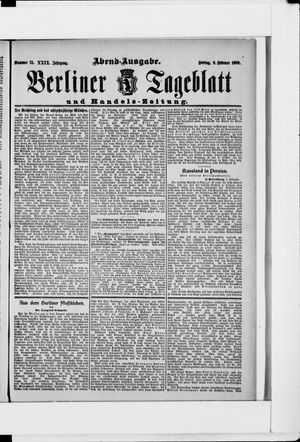 Berliner Tageblatt und Handels-Zeitung vom 09.02.1900