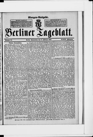 Berliner Tageblatt und Handels-Zeitung vom 17.02.1900