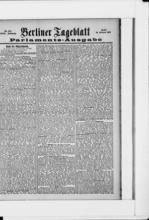 Berliner Tageblatt und Handels-Zeitung vom 24.02.1900
