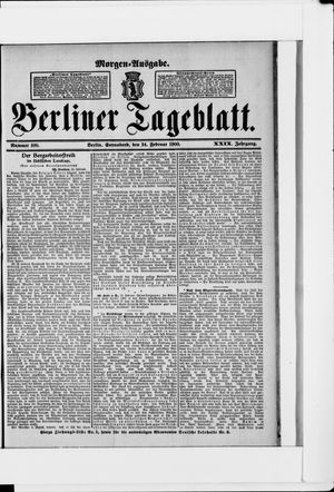Berliner Tageblatt und Handels-Zeitung on Feb 24, 1900