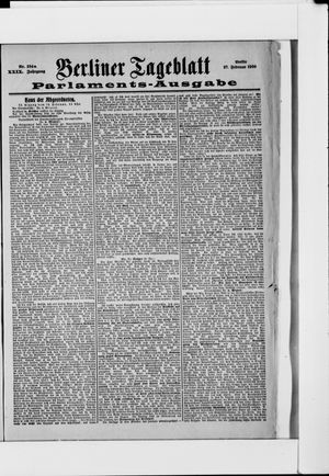 Berliner Tageblatt und Handels-Zeitung on Feb 27, 1900
