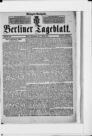 Berliner Tageblatt und Handels-Zeitung on Mar 1, 1900