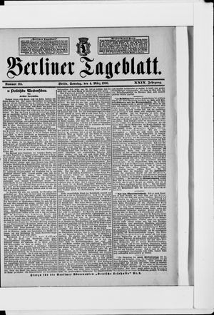 Berliner Tageblatt und Handels-Zeitung on Mar 4, 1900