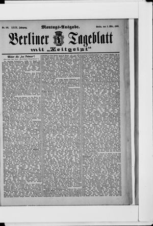 Berliner Tageblatt und Handels-Zeitung vom 05.03.1900
