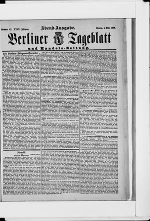 Berliner Tageblatt und Handels-Zeitung vom 05.03.1900