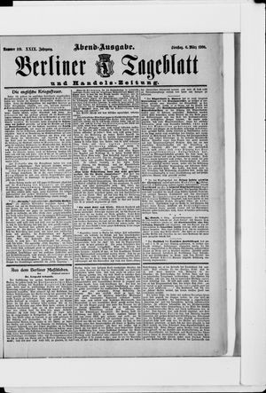 Berliner Tageblatt und Handels-Zeitung vom 06.03.1900