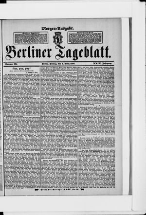 Berliner Tageblatt und Handels-Zeitung vom 08.03.1900