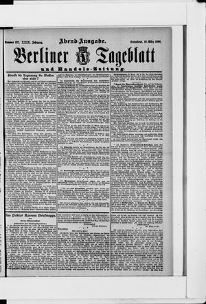 Berliner Tageblatt und Handels-Zeitung on Mar 10, 1900