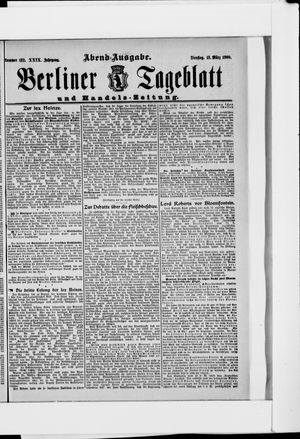 Berliner Tageblatt und Handels-Zeitung vom 13.03.1900