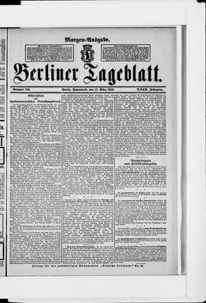 Berliner Tageblatt und Handels-Zeitung vom 17.03.1900