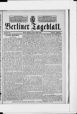 Berliner Tageblatt und Handels-Zeitung vom 18.03.1900