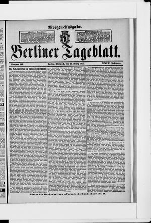 Berliner Tageblatt und Handels-Zeitung on Mar 21, 1900