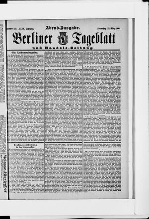 Berliner Tageblatt und Handels-Zeitung vom 22.03.1900