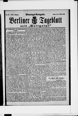 Berliner Tageblatt und Handels-Zeitung vom 26.03.1900