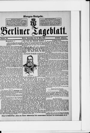 Berliner Tageblatt und Handels-Zeitung vom 29.03.1900