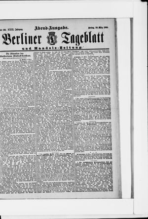Berliner Tageblatt und Handels-Zeitung vom 30.03.1900