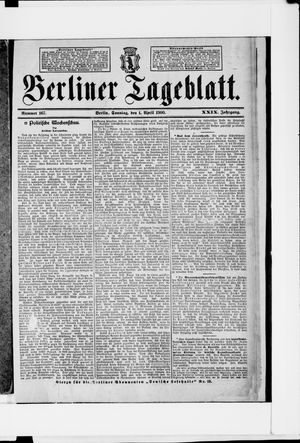 Berliner Tageblatt und Handels-Zeitung vom 01.04.1900