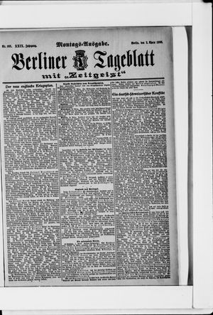 Berliner Tageblatt und Handels-Zeitung vom 02.04.1900